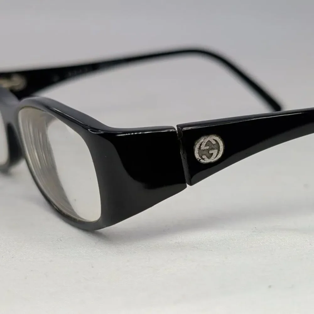 Gucci GG 2511 Eyeglass Frames Womens Black Rectangular GG Logo Italy Pre-Owned - Picture 2 of 9